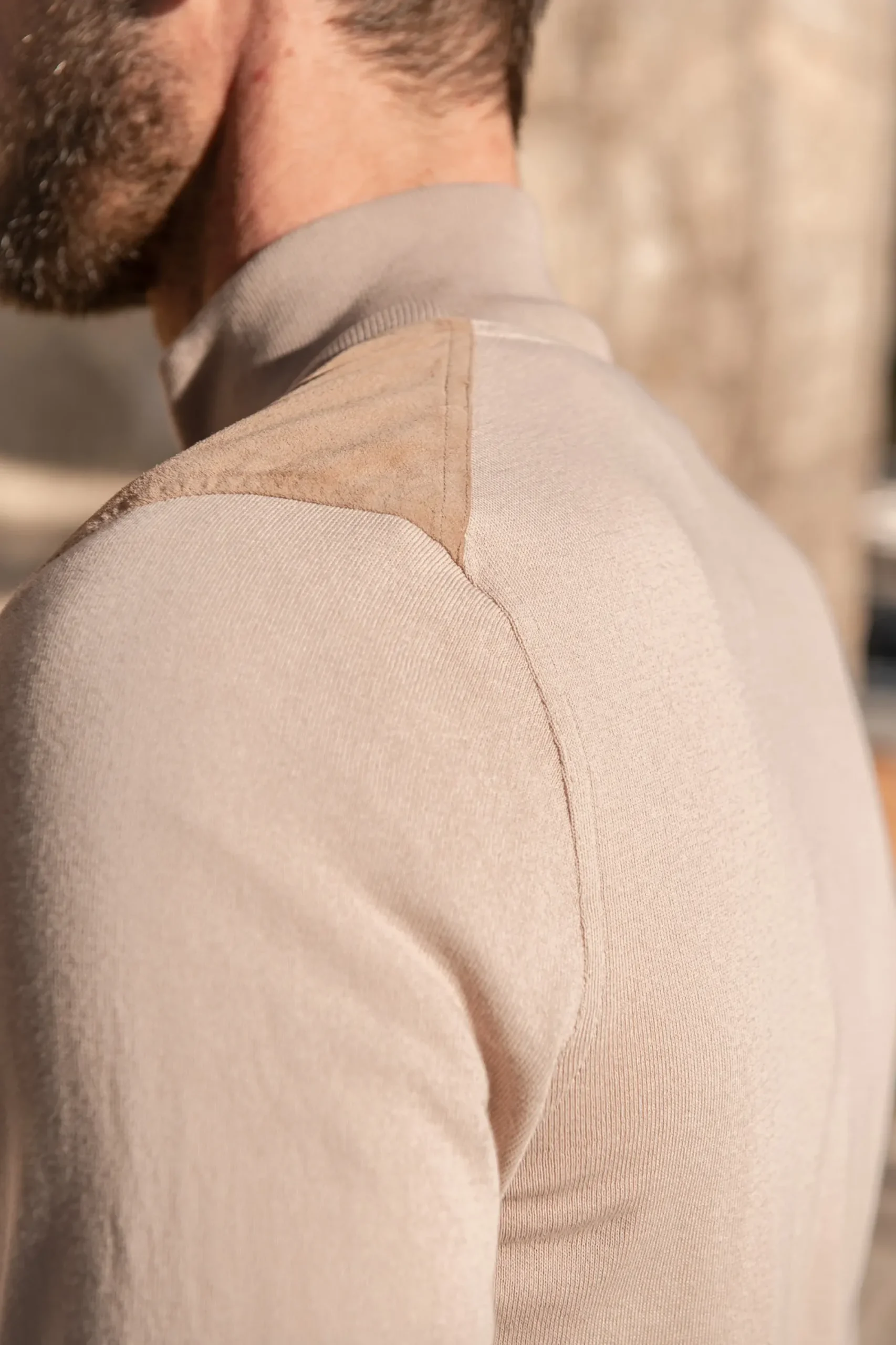 Pini Parma Almond Alcantara Bomber Jacket – Made In Italy Discount