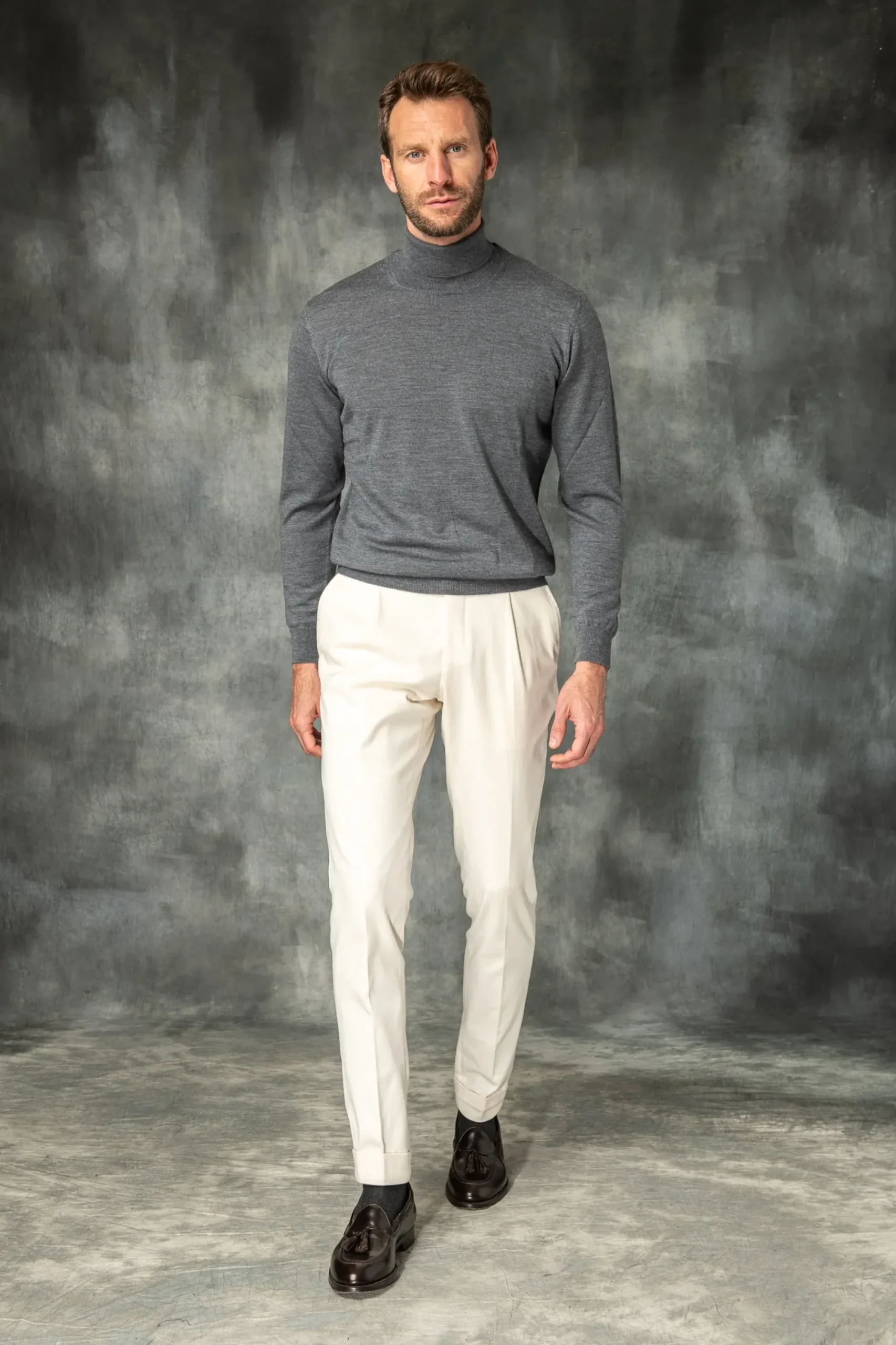 Pini Parma Anthracite Merino Turtleneck – Made In Italy Hot