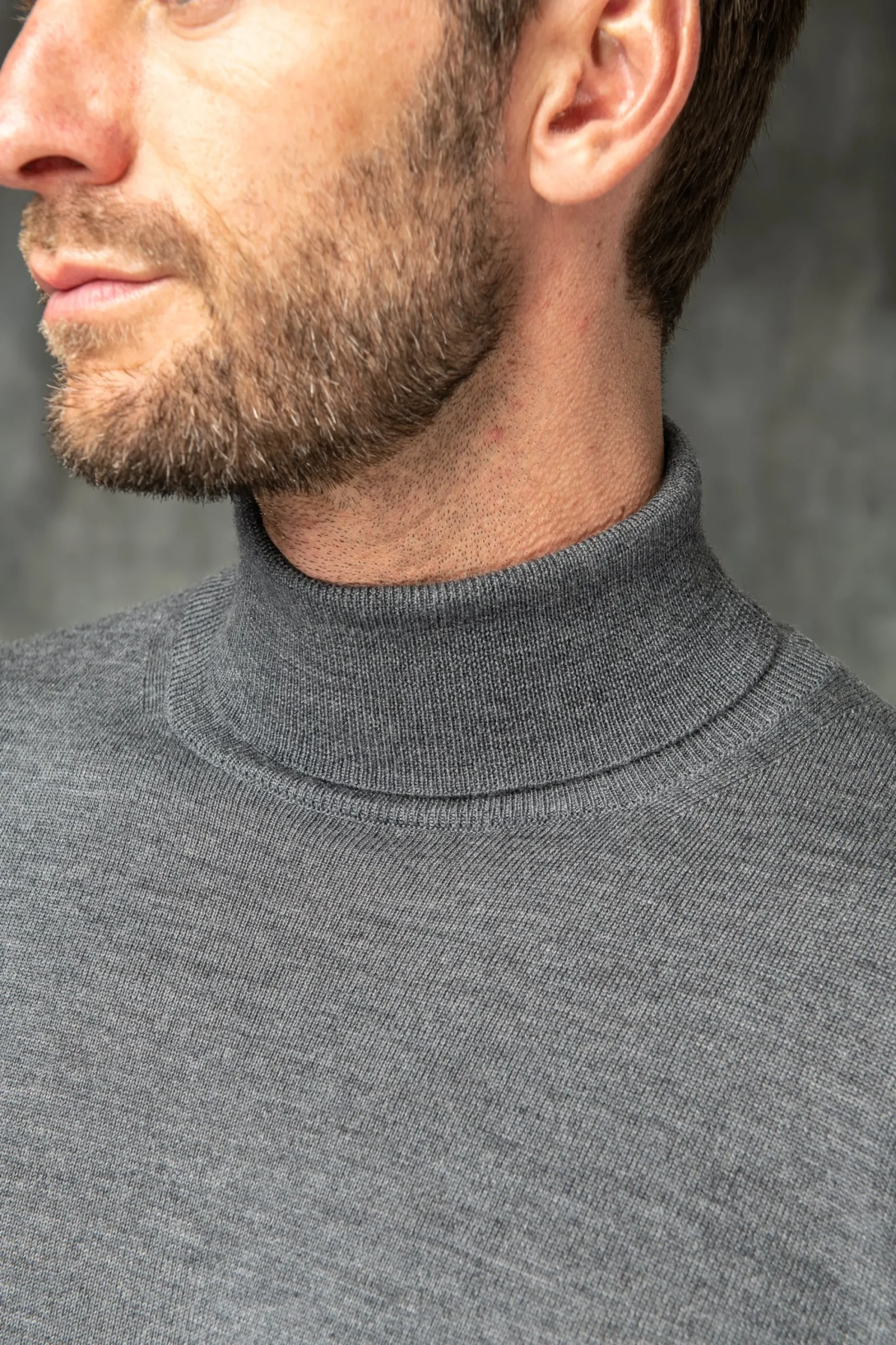 Pini Parma Anthracite Merino Turtleneck – Made In Italy Hot