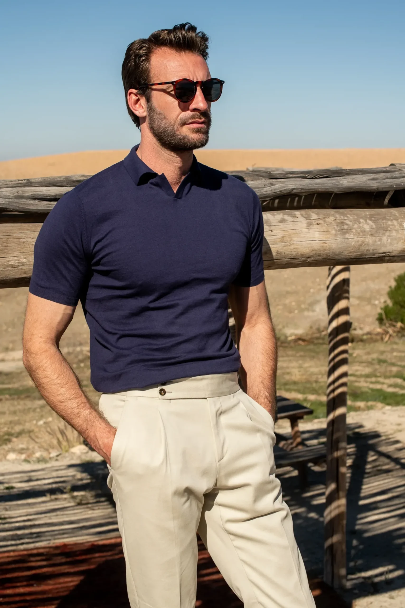 Pini Parma Beige Cotton Trousers "Soragna Capsule Collection" - Made In Italy Best Sale
