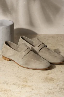 Pini Parma Beige Soft Penny Loafers - Made In Italy Hot