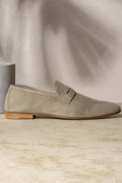 Pini Parma Beige Soft Penny Loafers - Made In Italy Hot
