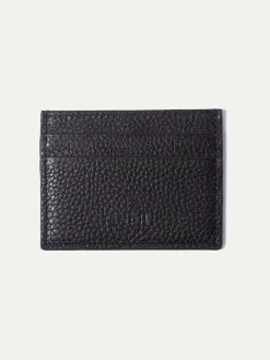 Pini Parma Black Leather Card Holder - Made In Italy Cheap