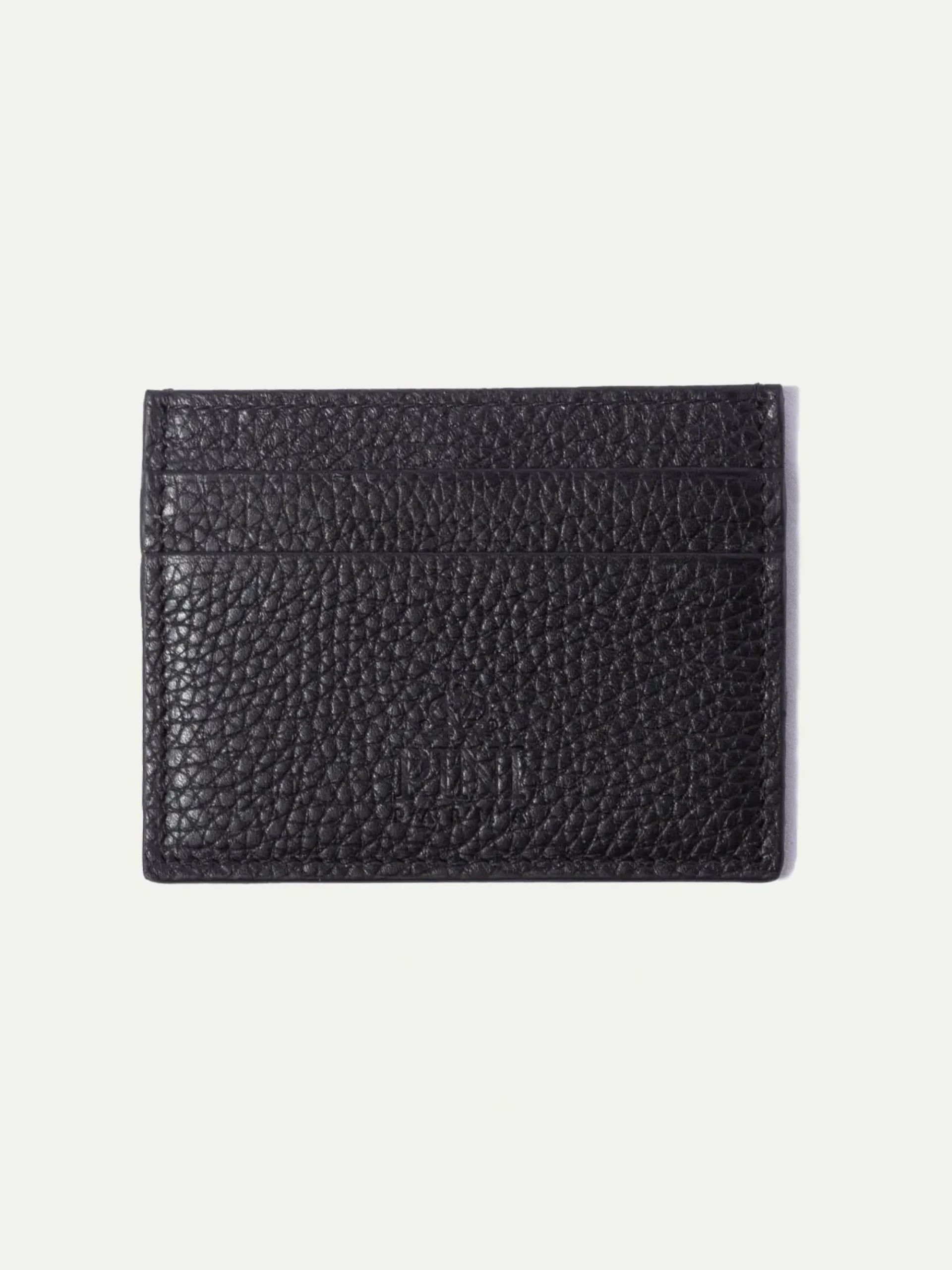 Pini Parma Black Leather Card Holder - Made In Italy Cheap