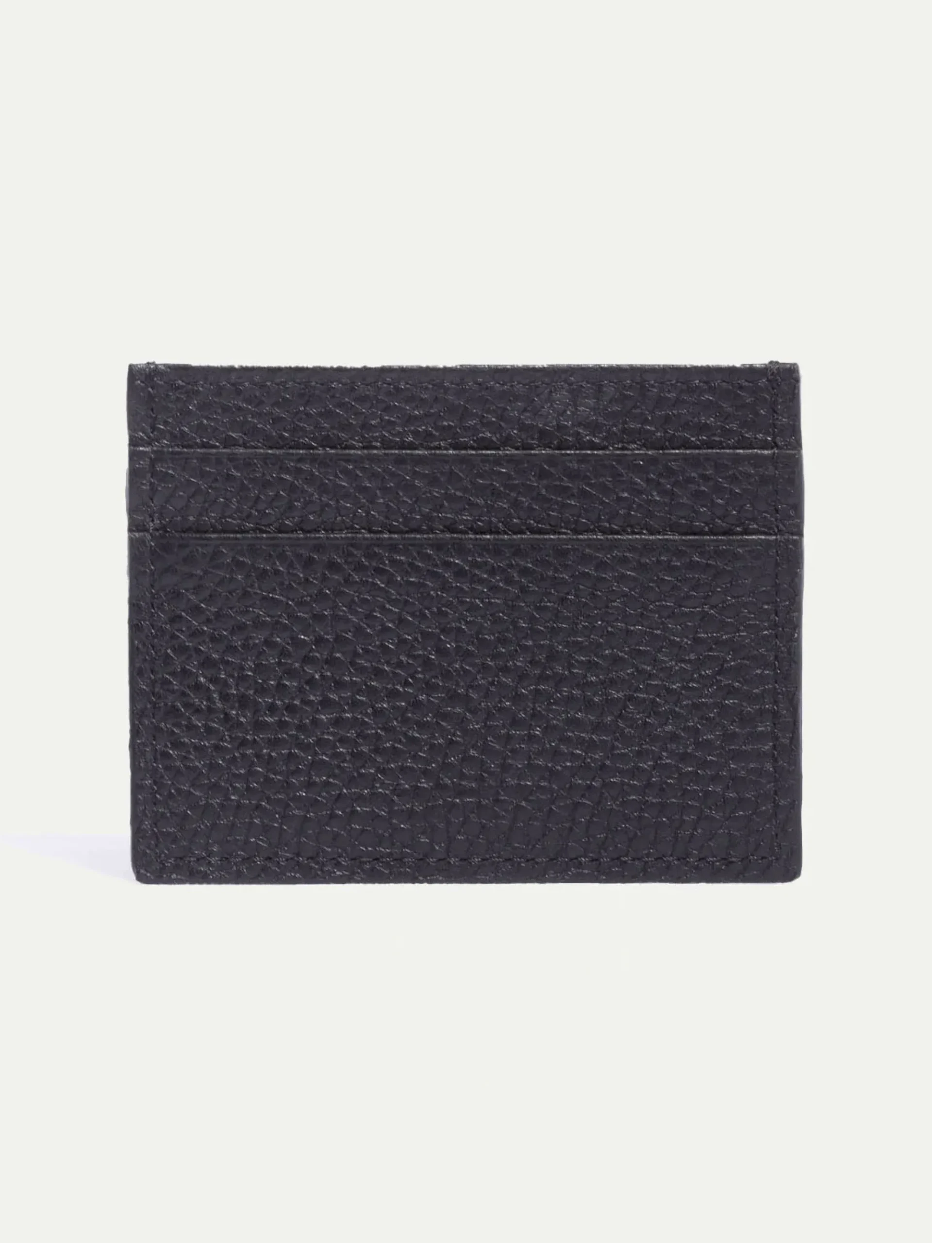 Pini Parma Black Leather Card Holder - Made In Italy Cheap