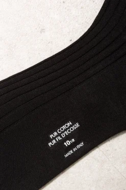 Pini Parma Black Long Socks - Made In Italy Best