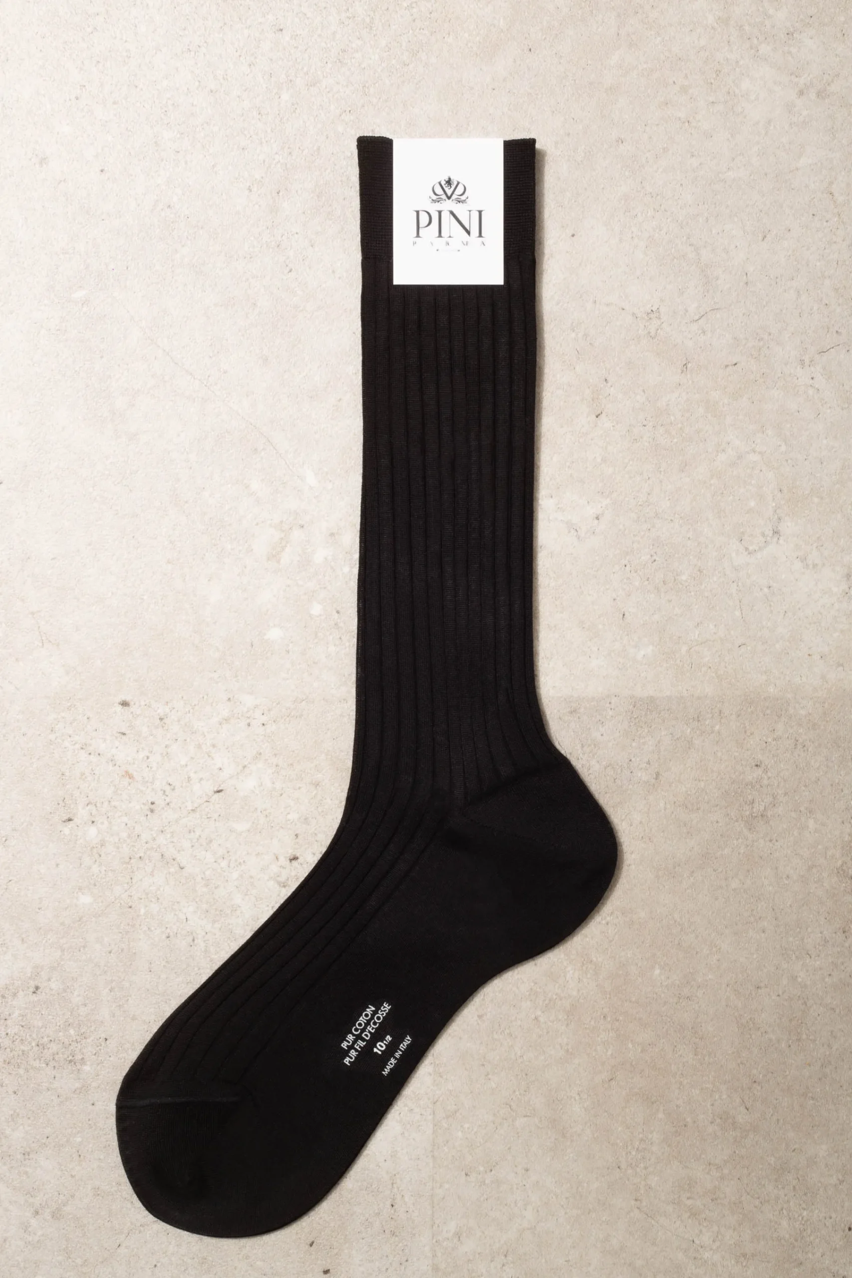 Pini Parma Black Short Socks - Made In Italy Fashion