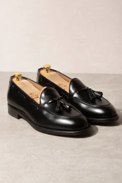 Pini Parma Black Tassel Loafers - Made In Italy Fashion