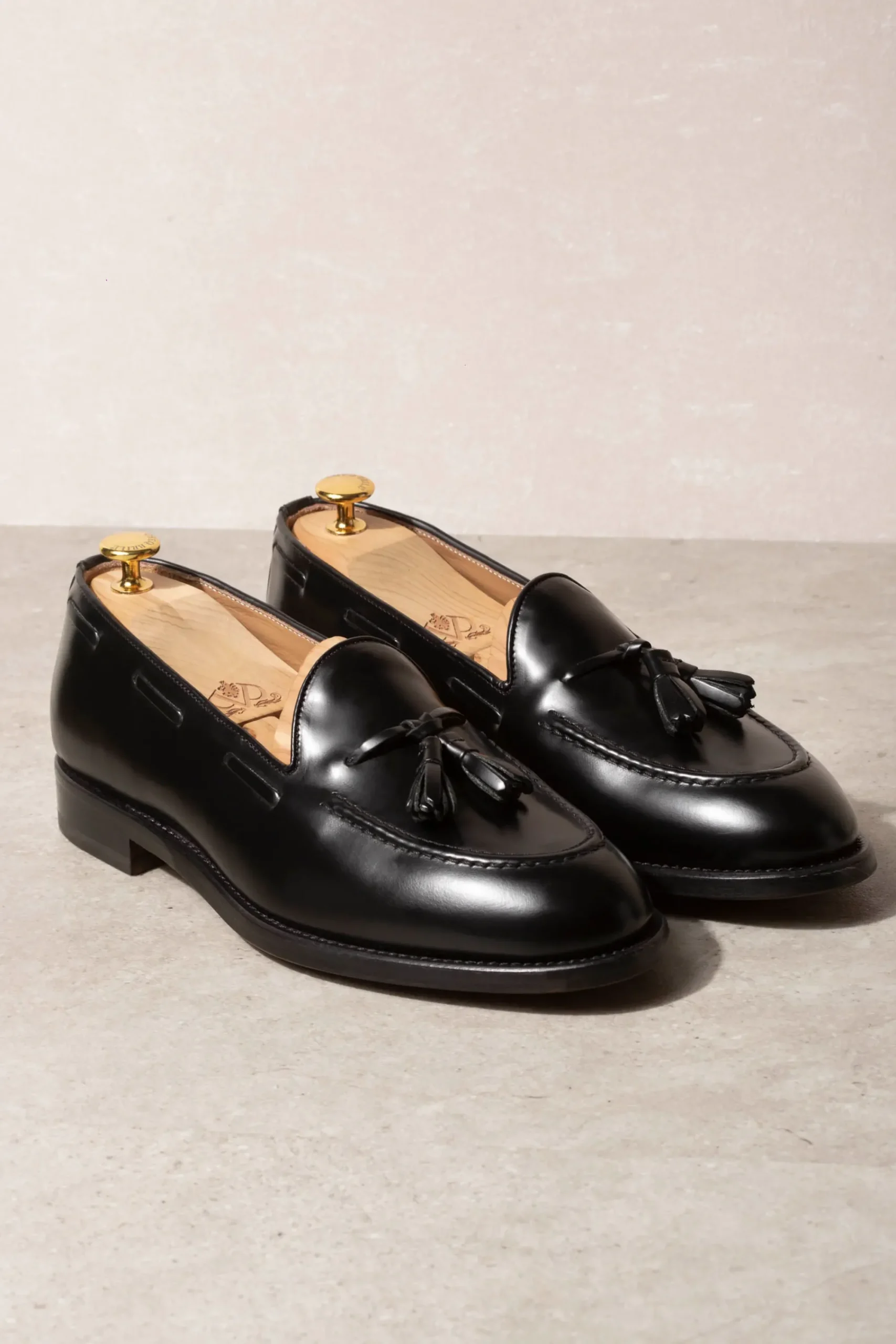 Pini Parma Black Tassel Loafers - Made In Italy Fashion