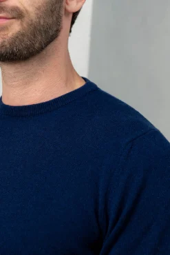 Pini Parma Blue Cashmere Round Neck – Made In Italy Best Sale