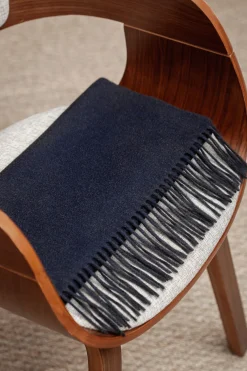 Pini Parma Blue Cashmere Scarf - Made In Italy Cheap