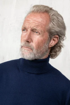 Pini Parma Blue Cashmere Turtleneck – Made In Italy Store