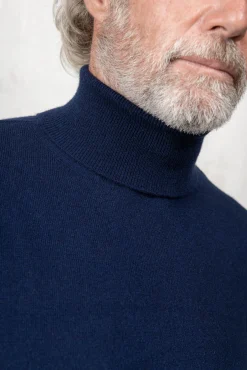 Pini Parma Blue Cashmere Turtleneck – Made In Italy Store