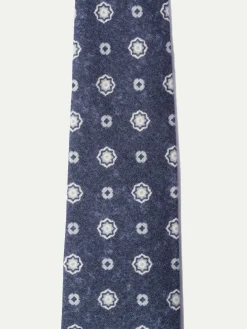 Pini Parma Blue Fancy Tie - Made In Italy Best