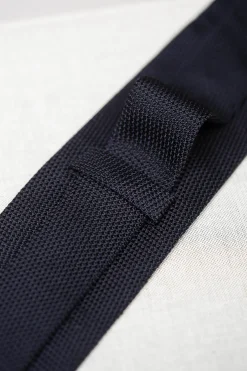 Pini Parma Blue Grenadine Silk Tie - Hand Made In Italy Best