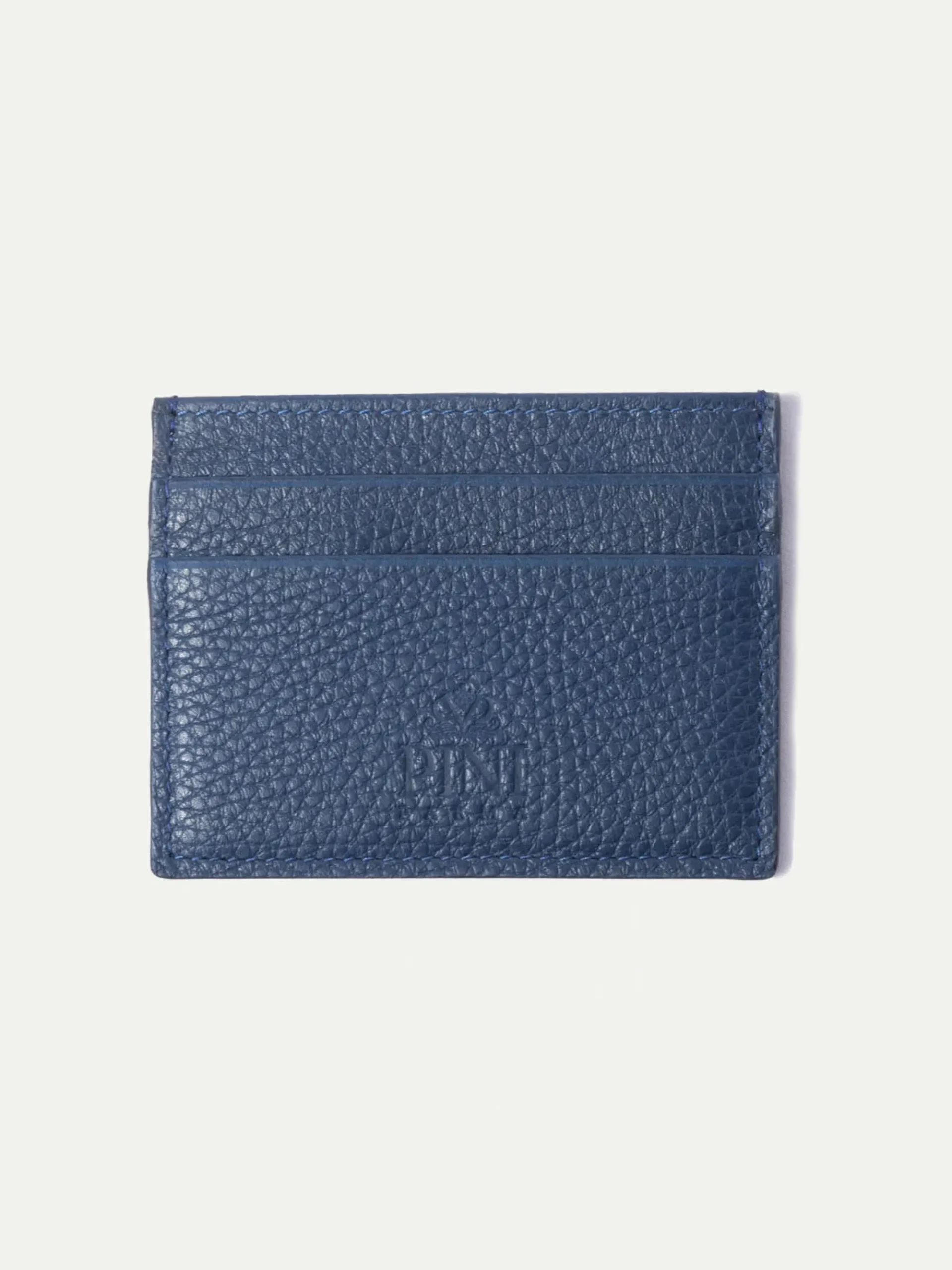 Pini Parma Blue Leather Card Holder - Made In Italy Sale