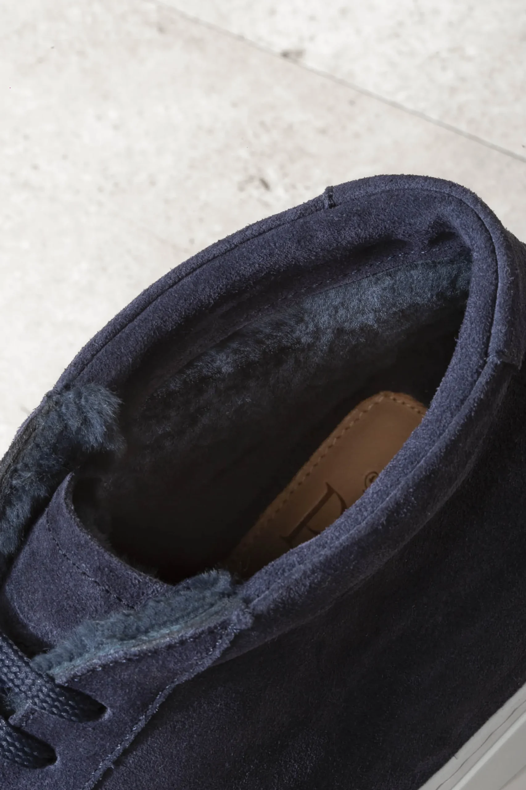 Pini Parma Blue Mid Top Sneakers - Made In Italy Sale