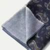 Pini Parma Blue Paisley Reversible Scarf - Made In Italy Shop