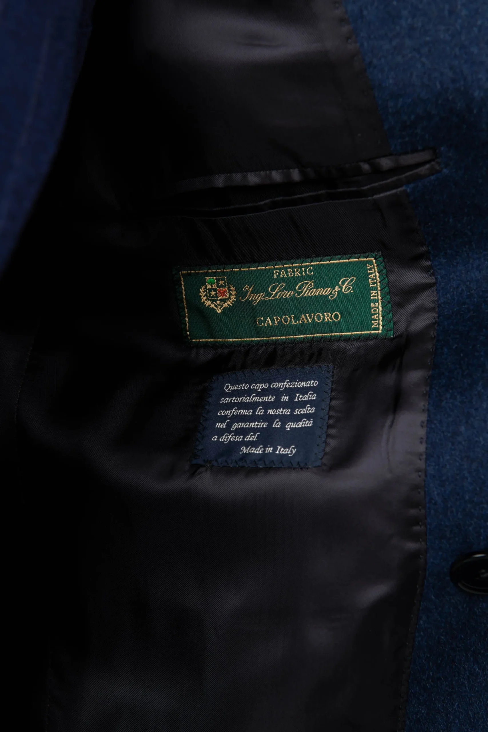 Pini Parma Blue Polo Coat In Loro Piana Wool – Made In Italy Cheap