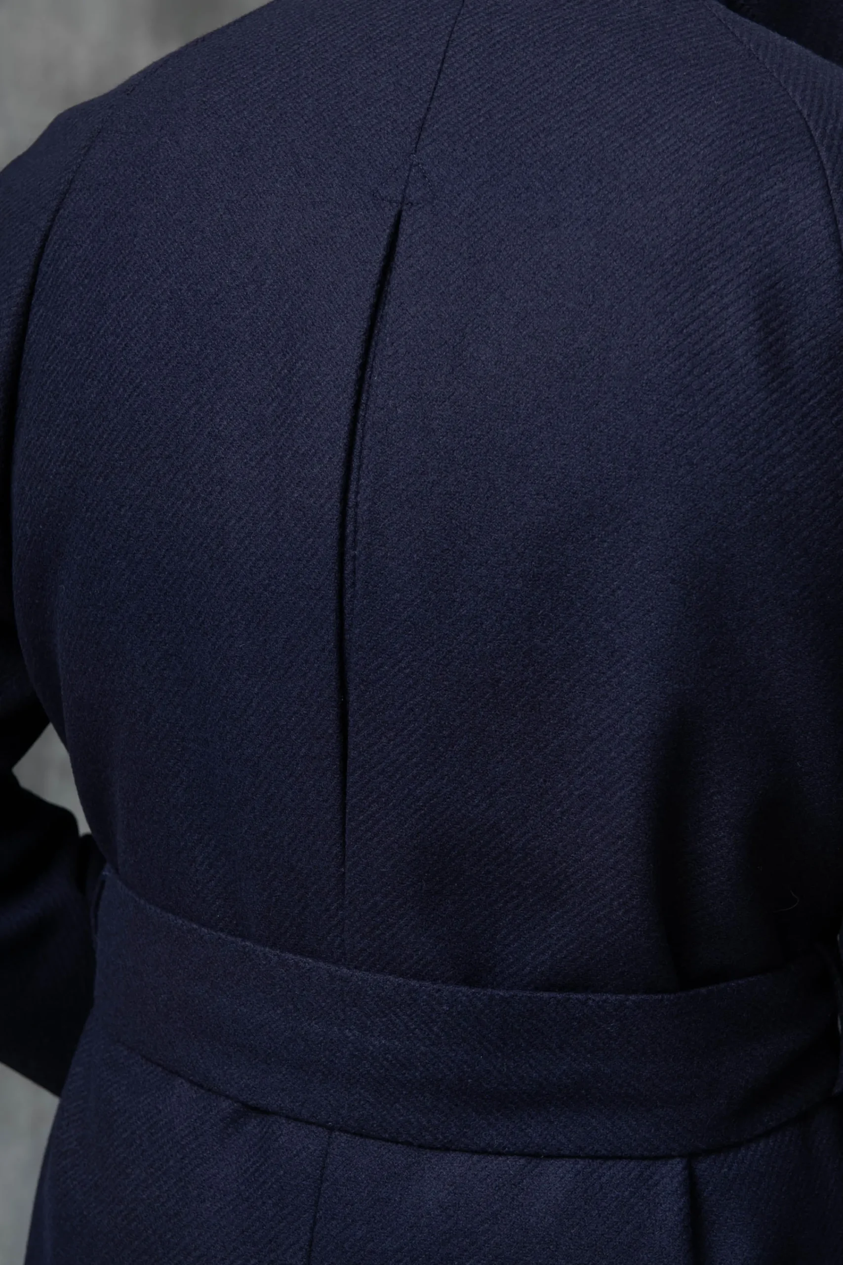 Pini Parma Blue Raglan Coat In Loro Piana Wool – Made In Italy Online