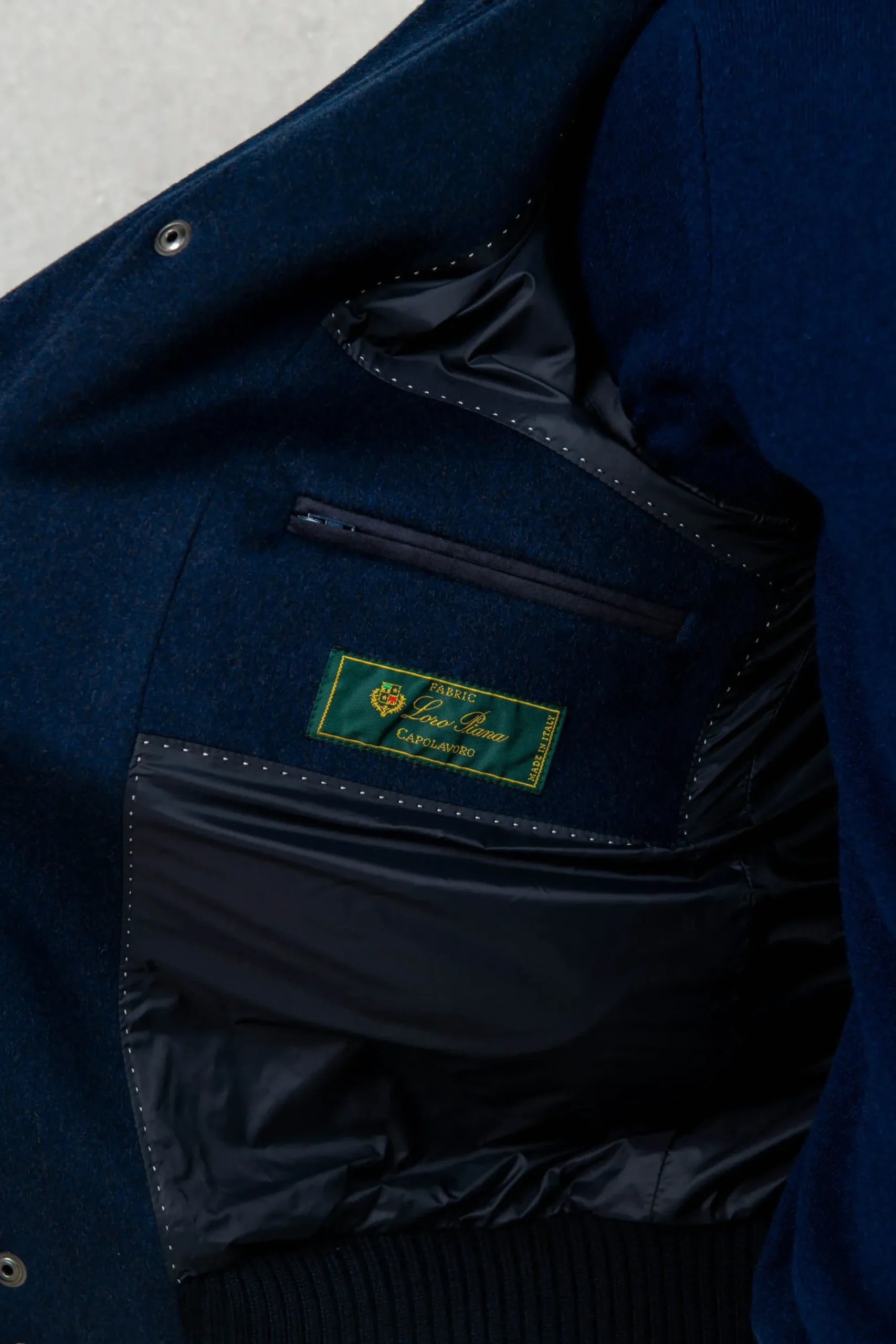 Pini Parma Blue Short Coat With Removable Shearling Collar – Made In Italy Shop