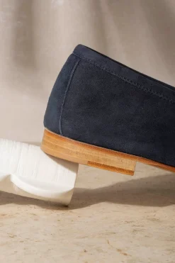 Pini Parma Blue Soft Penny Loafers - Made In Italy Outlet