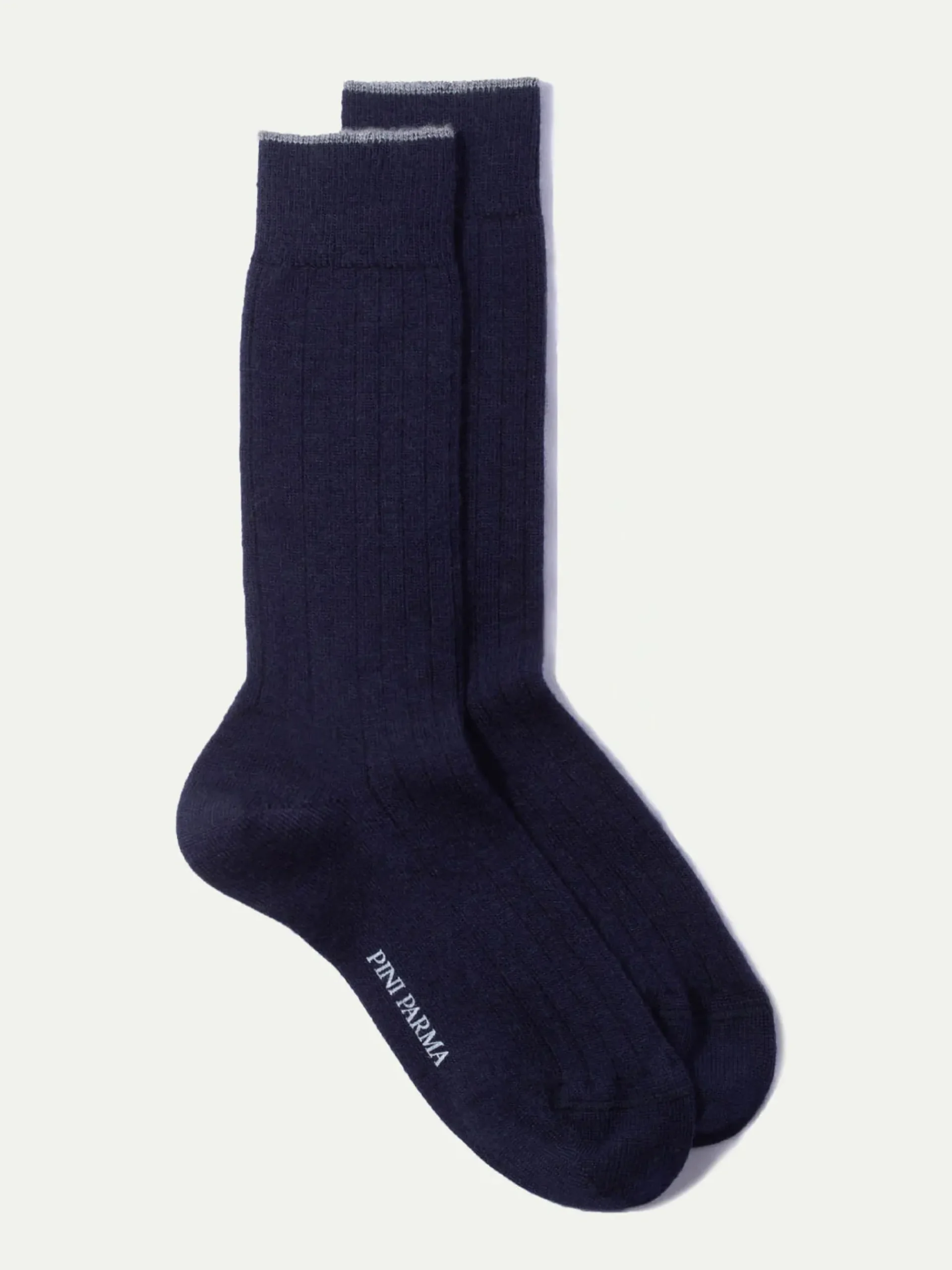Pini Parma Blue - Super Durable Wool Short Socks - Made In Italy Online