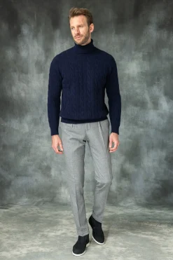 Pini Parma Blue Turtleneck – Made In Italy Cheap