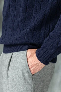 Pini Parma Blue Turtleneck – Made In Italy Cheap