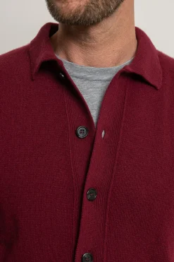 Pini Parma Bordeaux Cardigan – Made In Italy Store