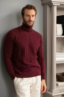 Pini Parma Bordeaux Turtleneck – Made In Italy Clearance