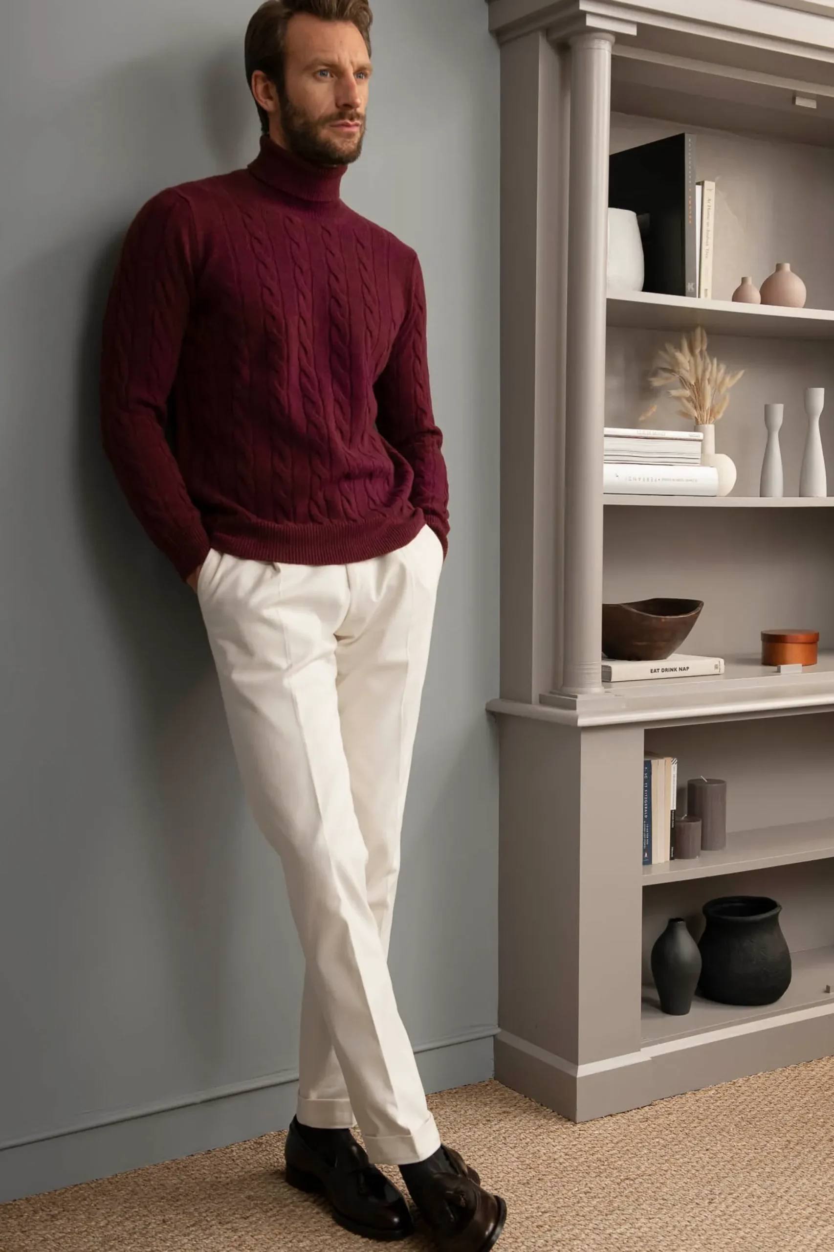 Pini Parma Bordeaux Turtleneck – Made In Italy Clearance