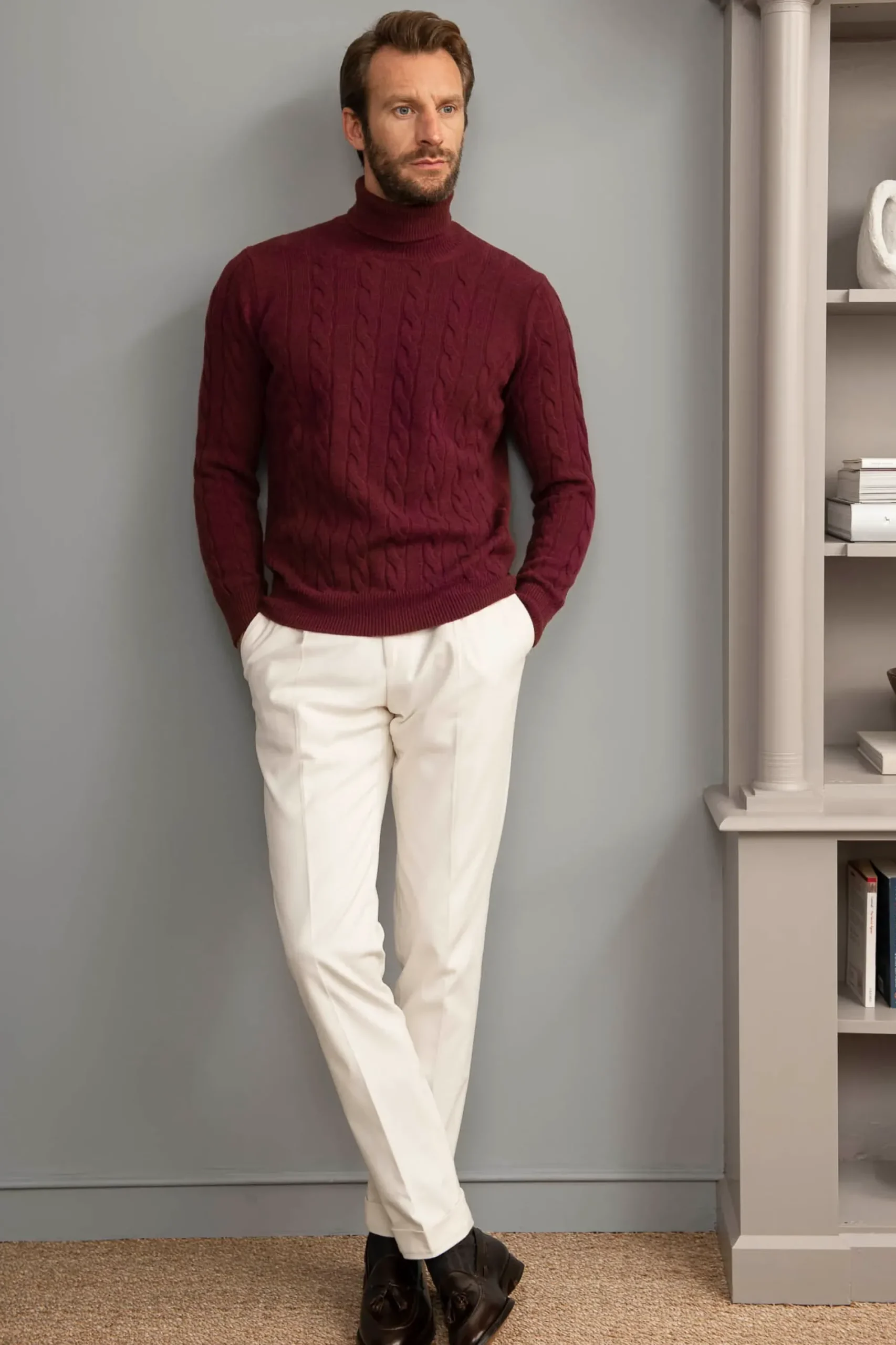 Pini Parma Bordeaux Turtleneck – Made In Italy Clearance