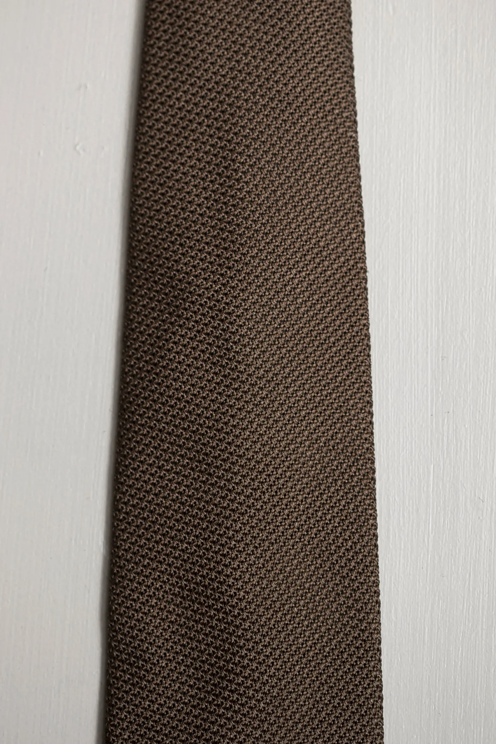 Pini Parma Brown Grenadine Silk Tie - Hand Made In Italy Sale