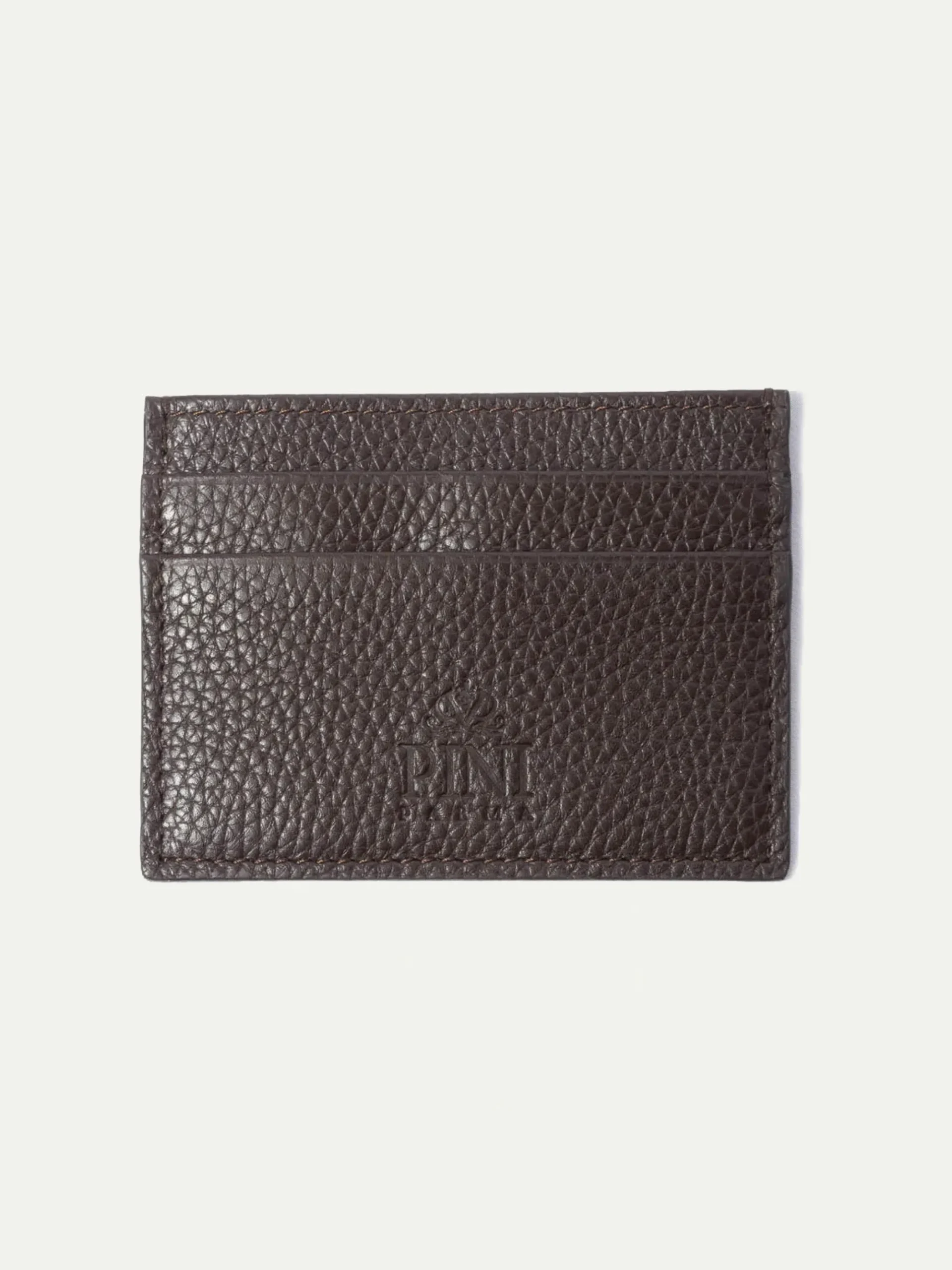 Pini Parma Brown Leather Card Holder - Made In Italy Sale