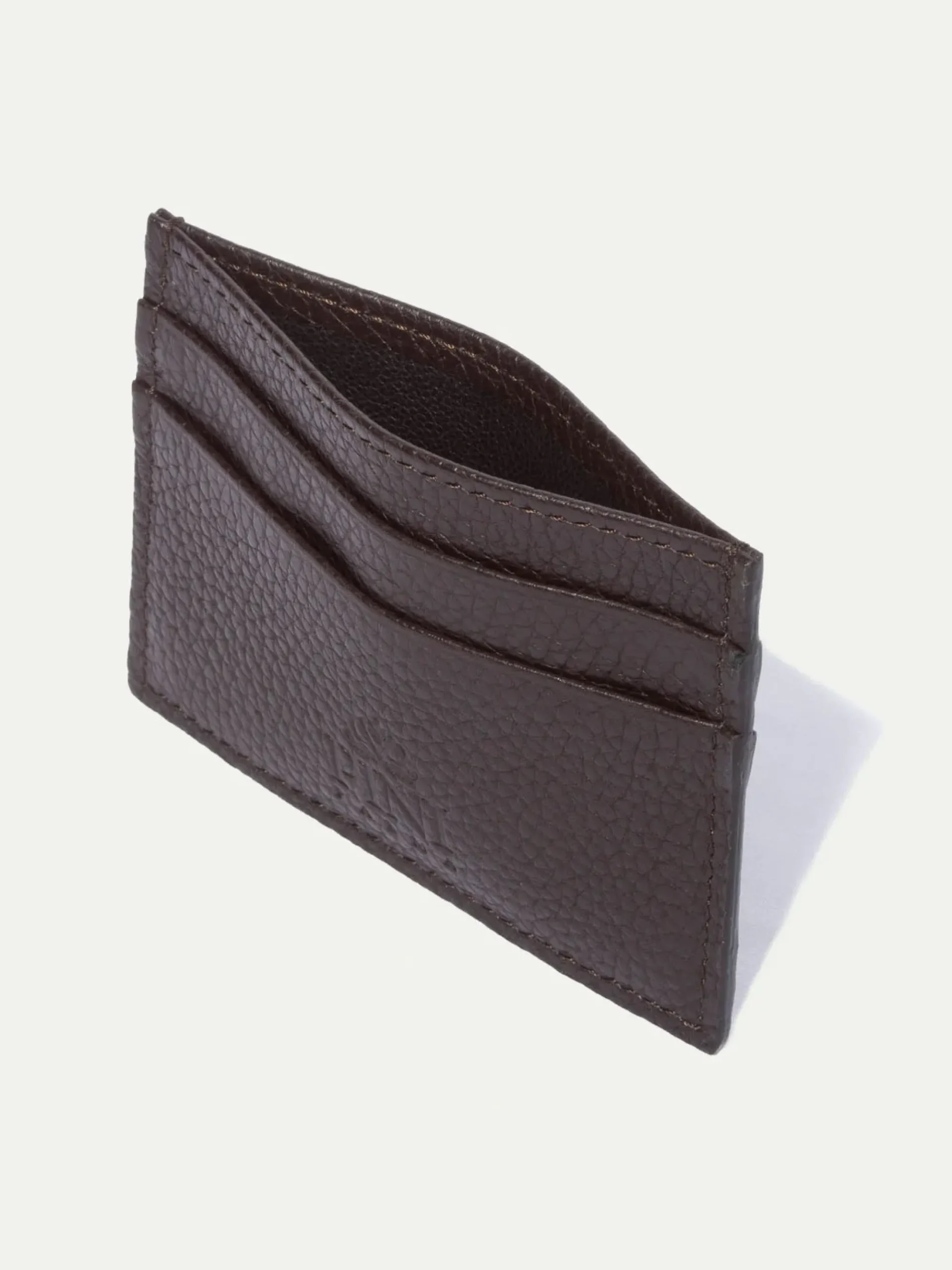 Pini Parma Brown Leather Card Holder - Made In Italy Sale