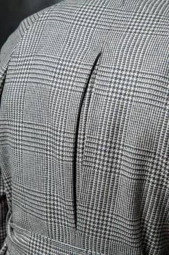 Pini Parma Brown Prince Of Wales Raglan Coat – Made In Italy Discount