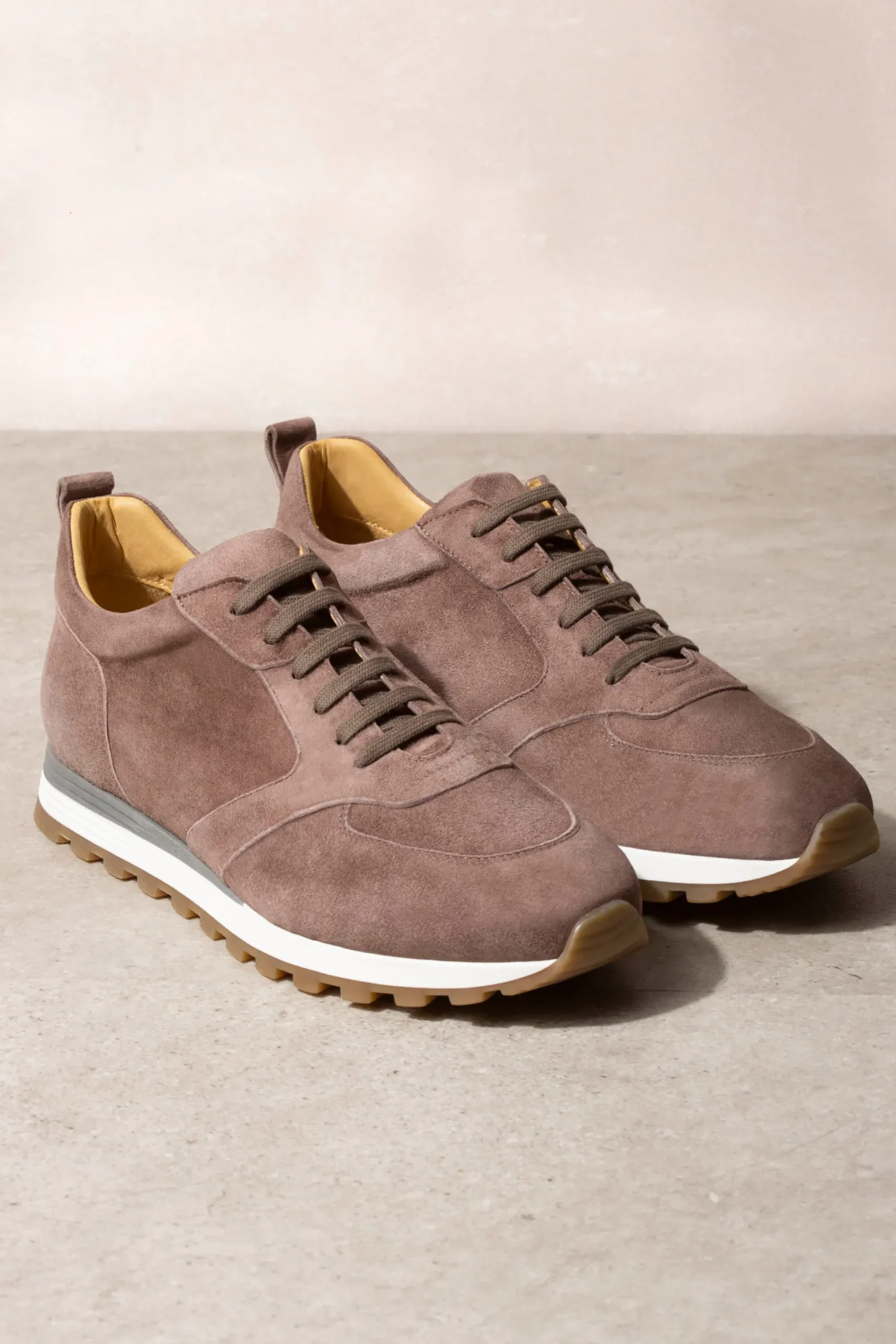 Pini Parma Brown Runners - Made In Italy Online