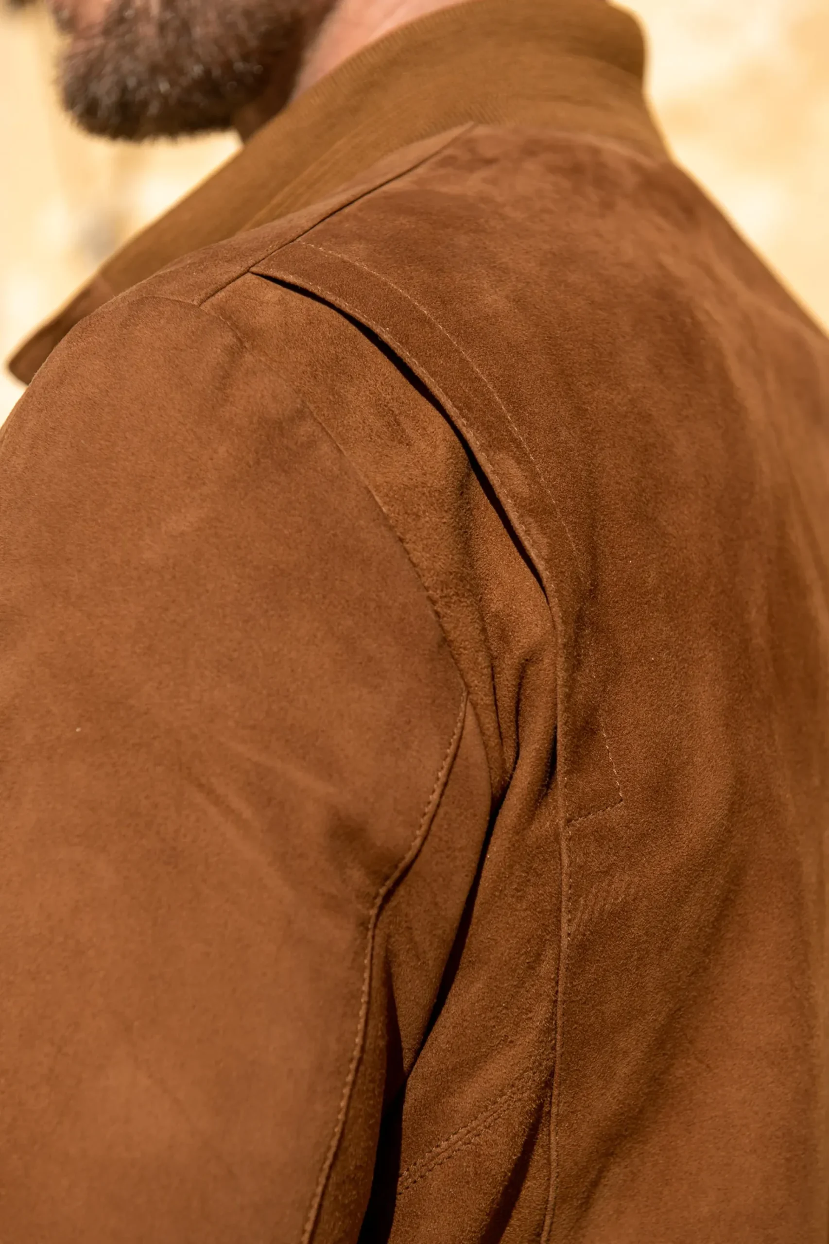 Pini Parma Brown Suede Bomber Jacket – Made In Italy Cheap