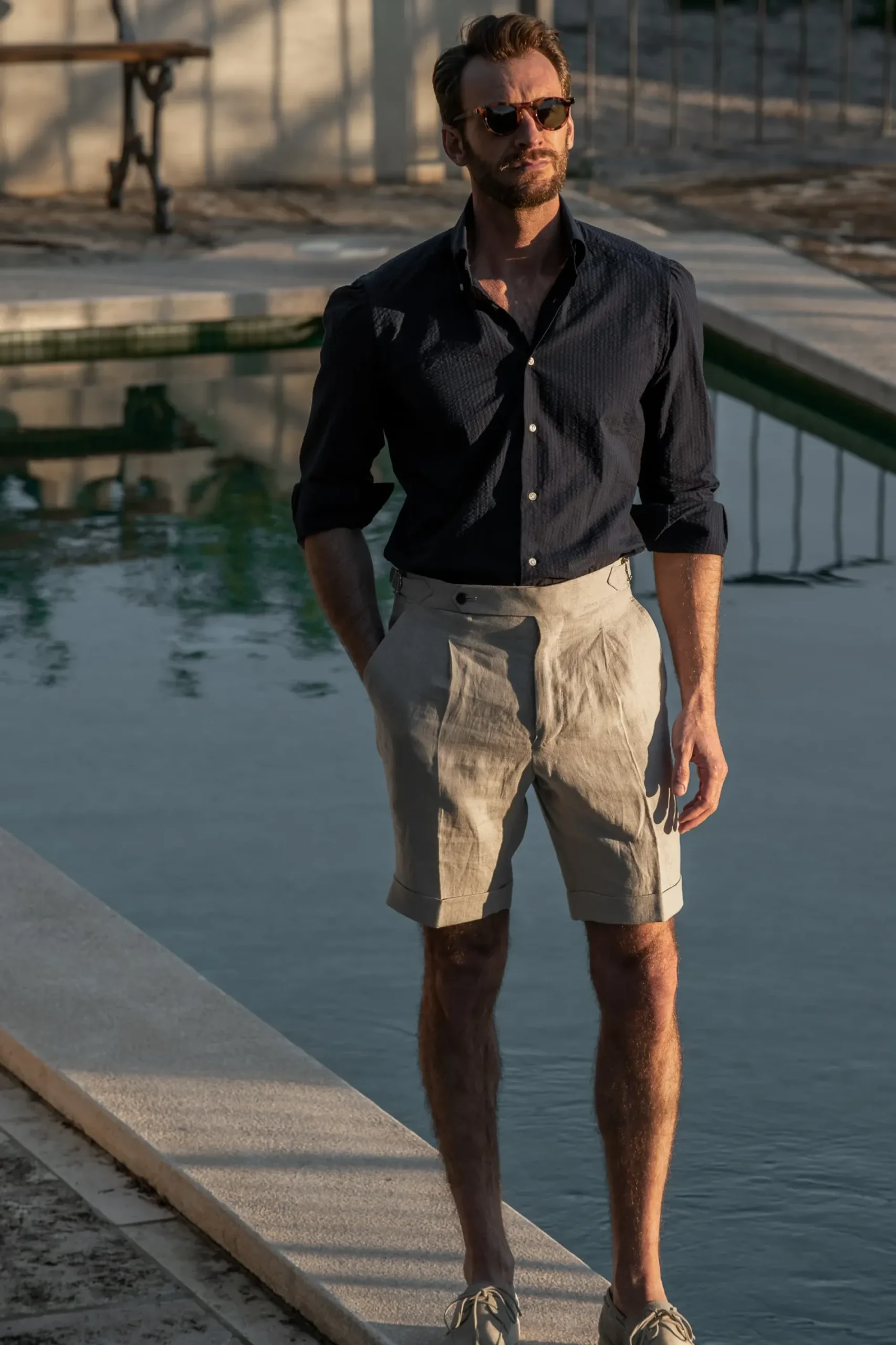 Pini Parma Button Down Seersucker Shirt - Made In Italy Sale