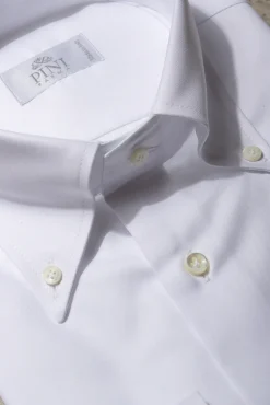 Pini Parma Button Down White Shirt "Sartoriale Collection"- Made In Italy Shop