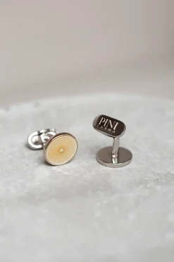 Pini Parma Champagne Cufflinks - Made In Italy New