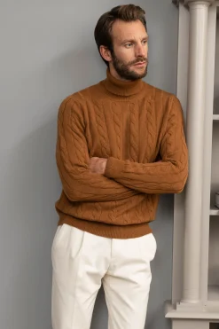 Pini Parma Cognac Turtleneck – Made In Italy Hot