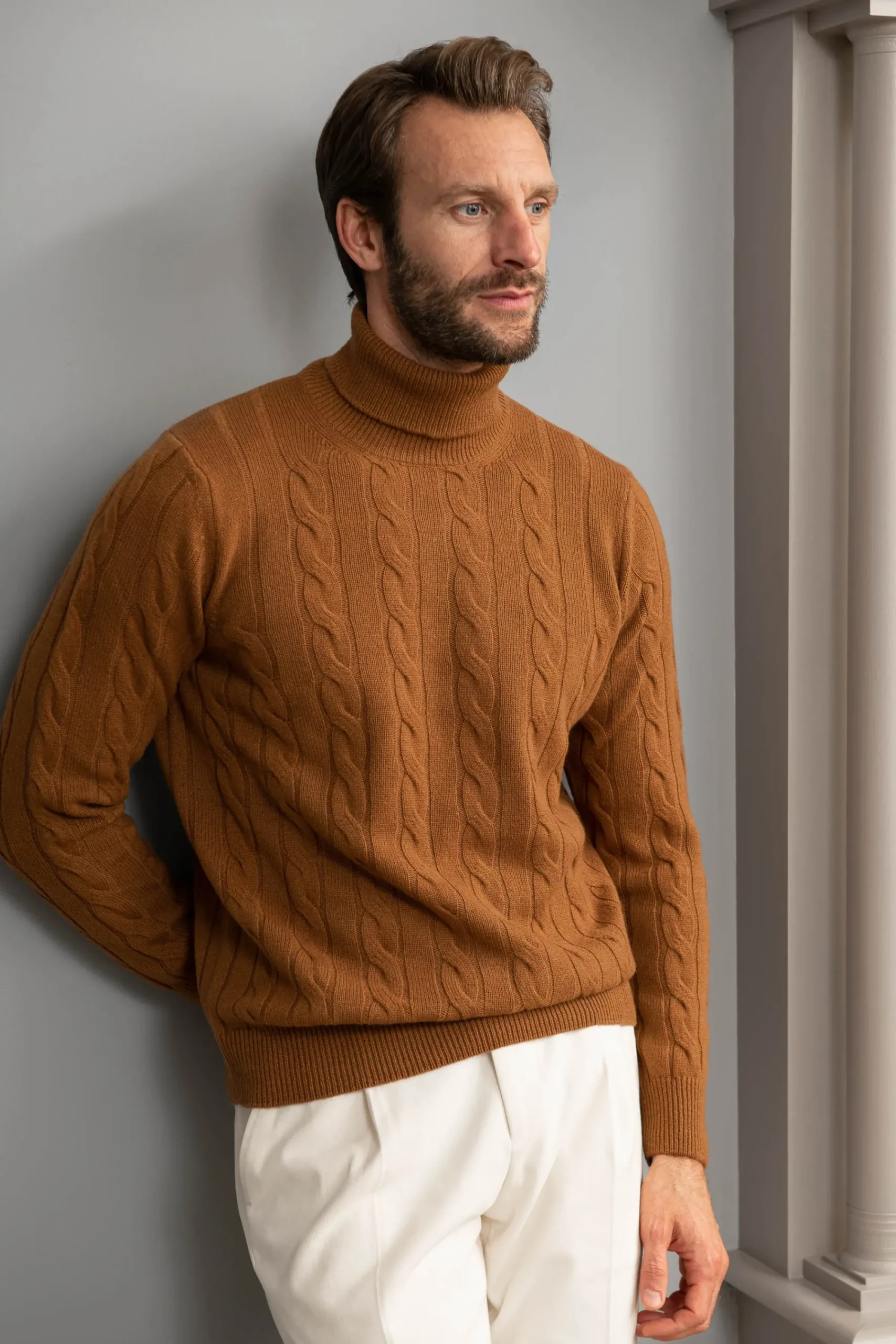Pini Parma Cognac Turtleneck – Made In Italy Hot