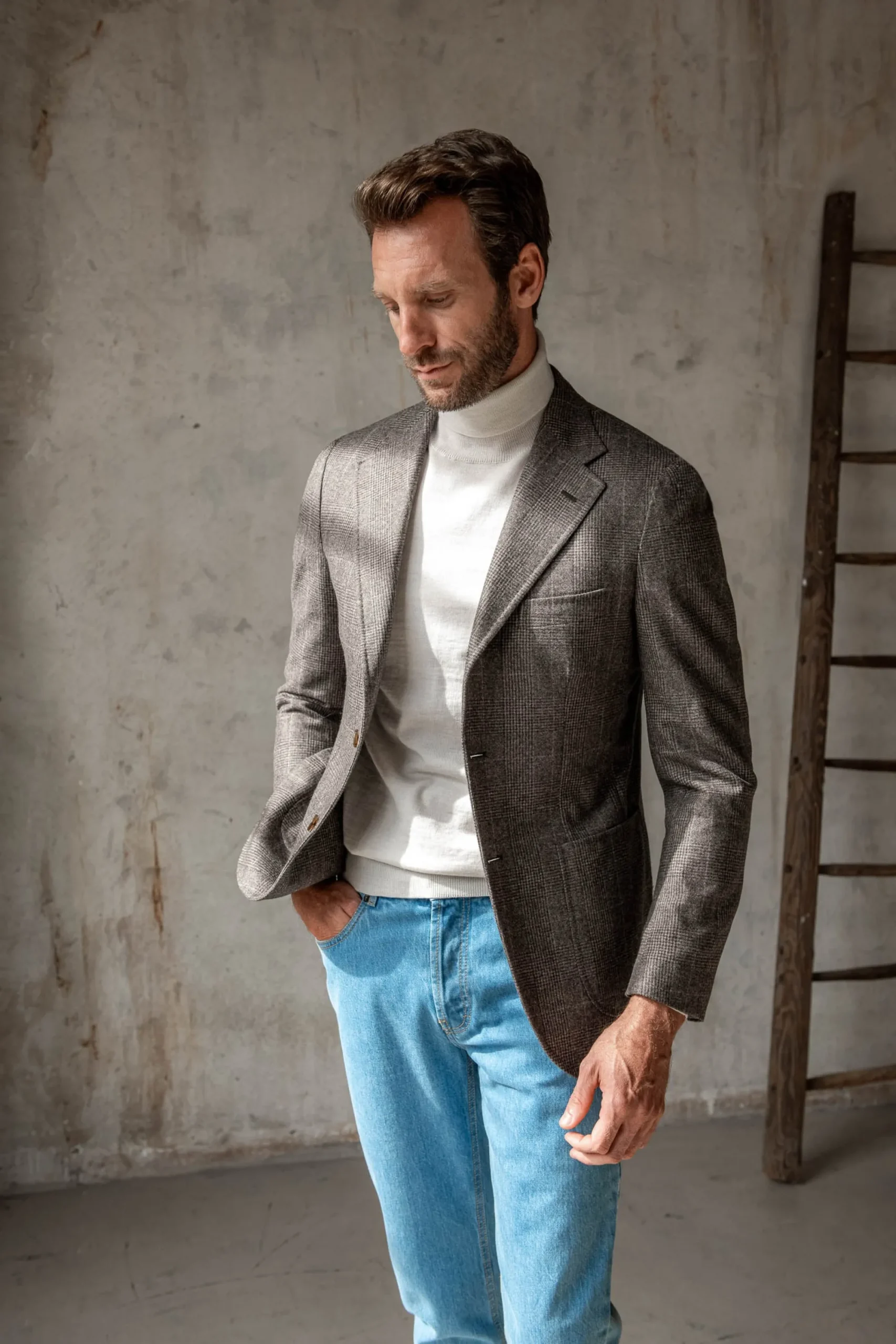 Pini Parma Cream Merino Turtleneck – Made In Italy Hot