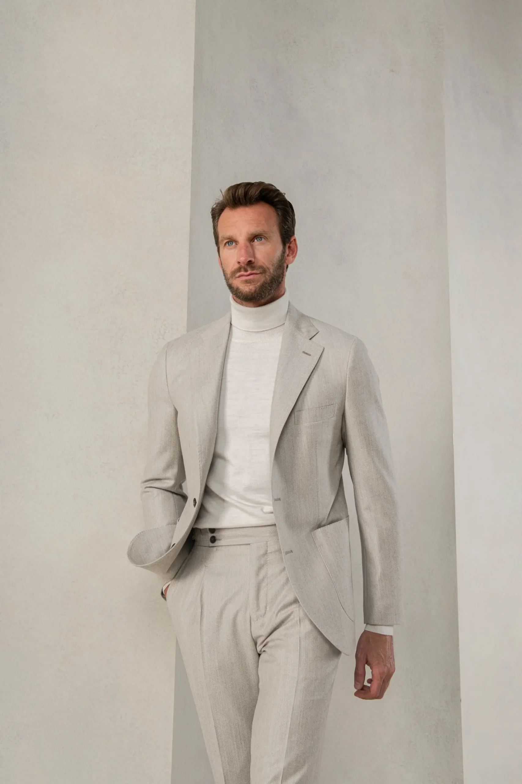 Pini Parma Cream Merino Turtleneck – Made In Italy Hot