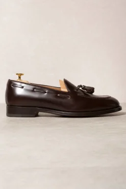 Pini Parma Dark Brown Tassel Loafers - Made In Italy New