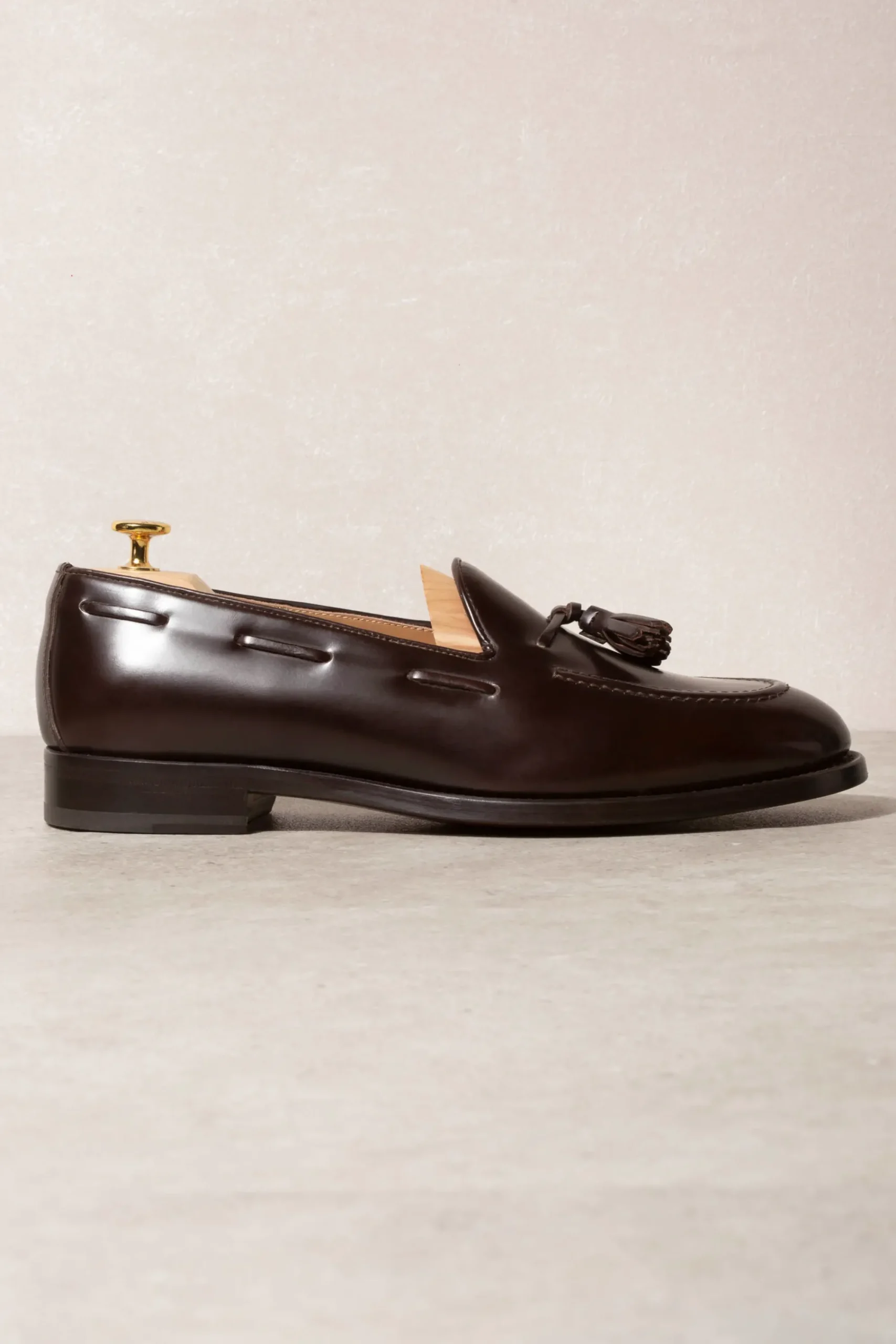 Pini Parma Dark Brown Tassel Loafers - Made In Italy New