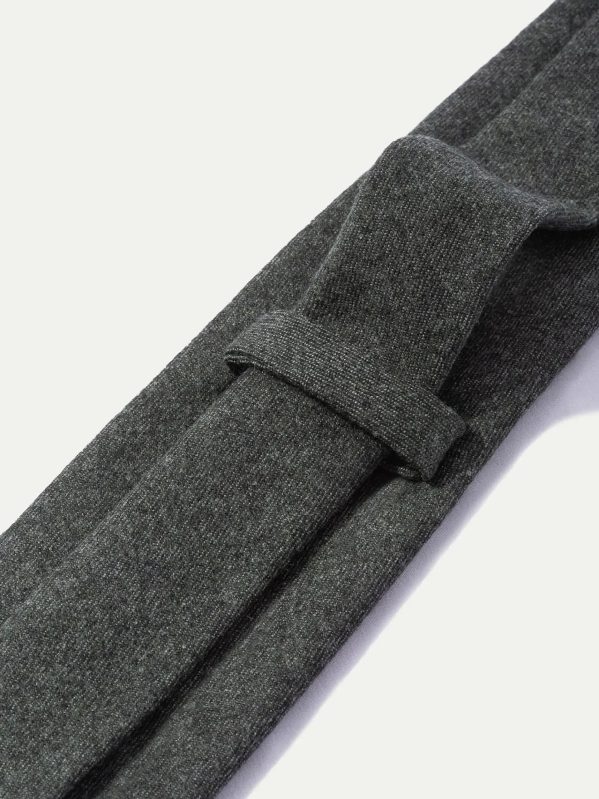 Pini Parma Dark Green Flannel Tie - Hand Made In Italy Shop