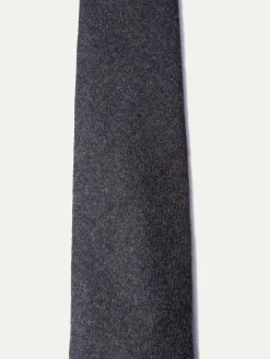 Pini Parma Dark Grey Flannel Tie - Hand Made In Italy New